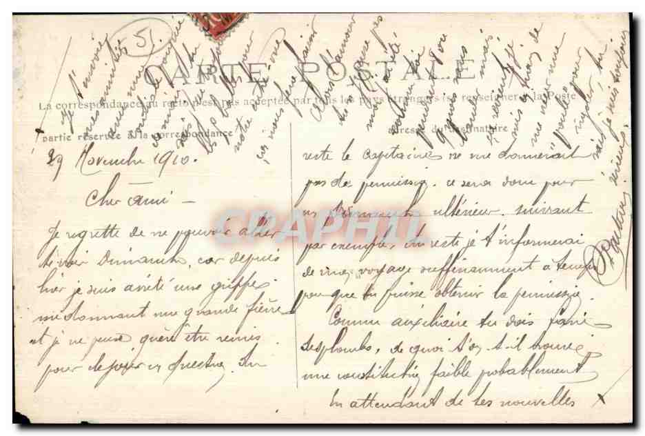 CPA Chalons Sur Marne Le Petit Jard — Rückseite