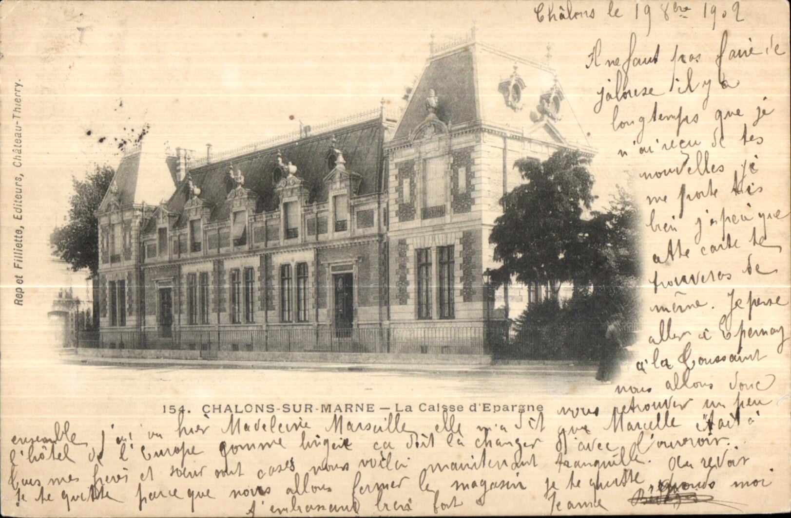 CPA Chalons Sur Marne La Caisse d Epargne