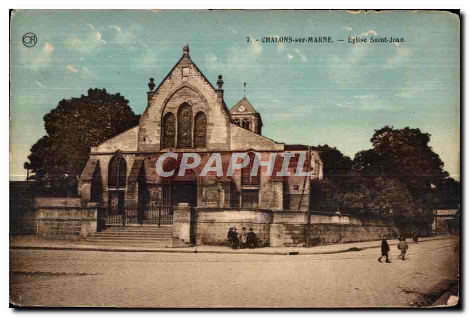 CPA Chalons sur Marne Eglise Saint Jean