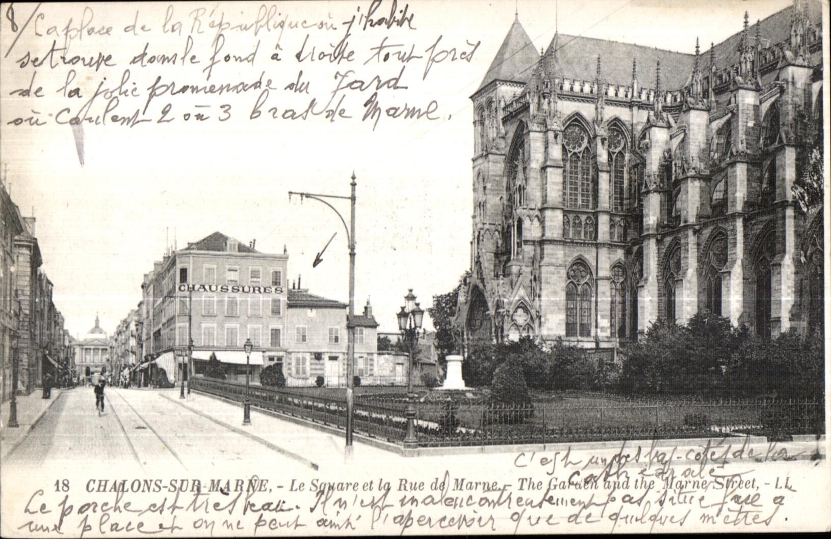Place de la République — vue avec la cathédrale — Châlons-sur-Marne, n°18