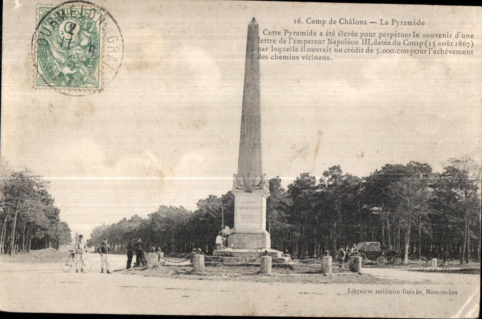 Camp de Châlons — La Pyramide — Librairie militaire Guélin, Mourmelon
