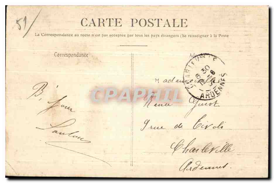 Camp de Châlons — La Pyramide — Librairie militaire Guélin, Mourmelon — Rückseite
