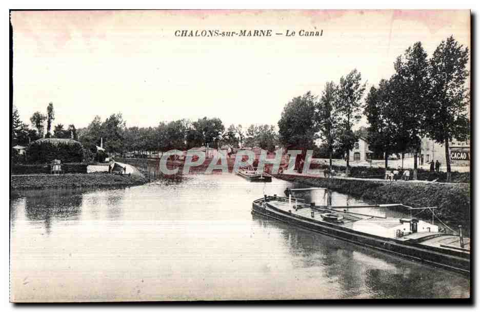 CPA Chalons sur Marne Le Canal