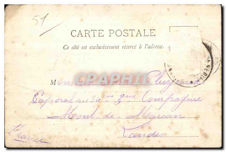 Défilé en colonne double (Châlons) — Phototypie A. Bourgnet et Cie — n°95 — Verso