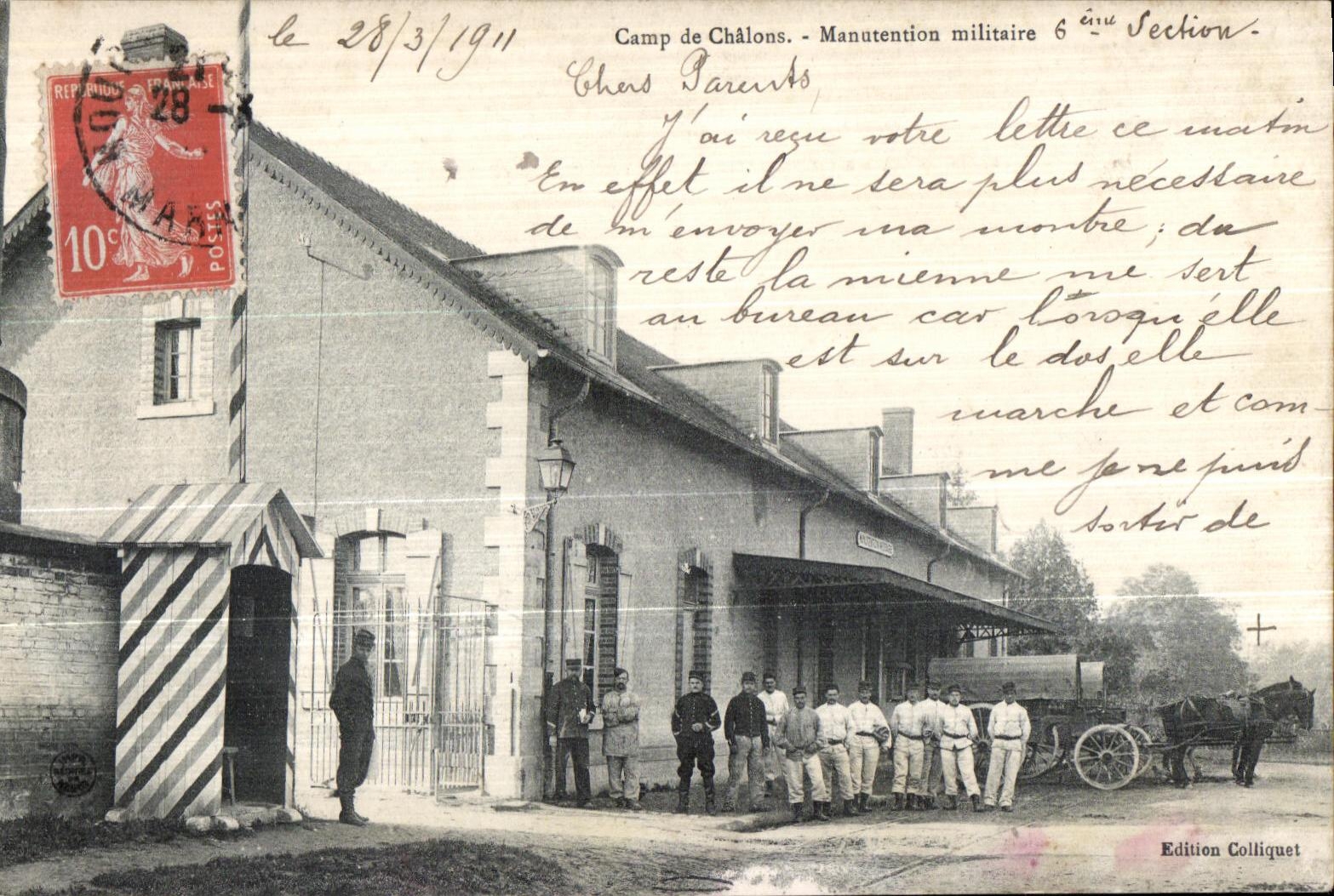 Camp de Châlons - Manutention militaire 6ème Section — Edition Colliquet