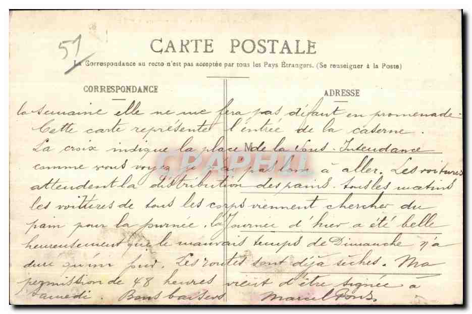 Camp de Châlons - Manutention militaire 6ème Section — Edition Colliquet — Reverso