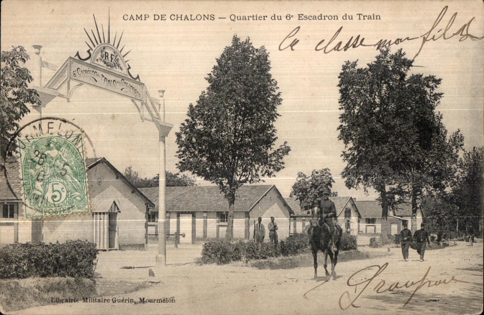 Camp de Chalons — Quartier du 6e Escadron du Train — Librairie Militaire Guérin, Mourmelon