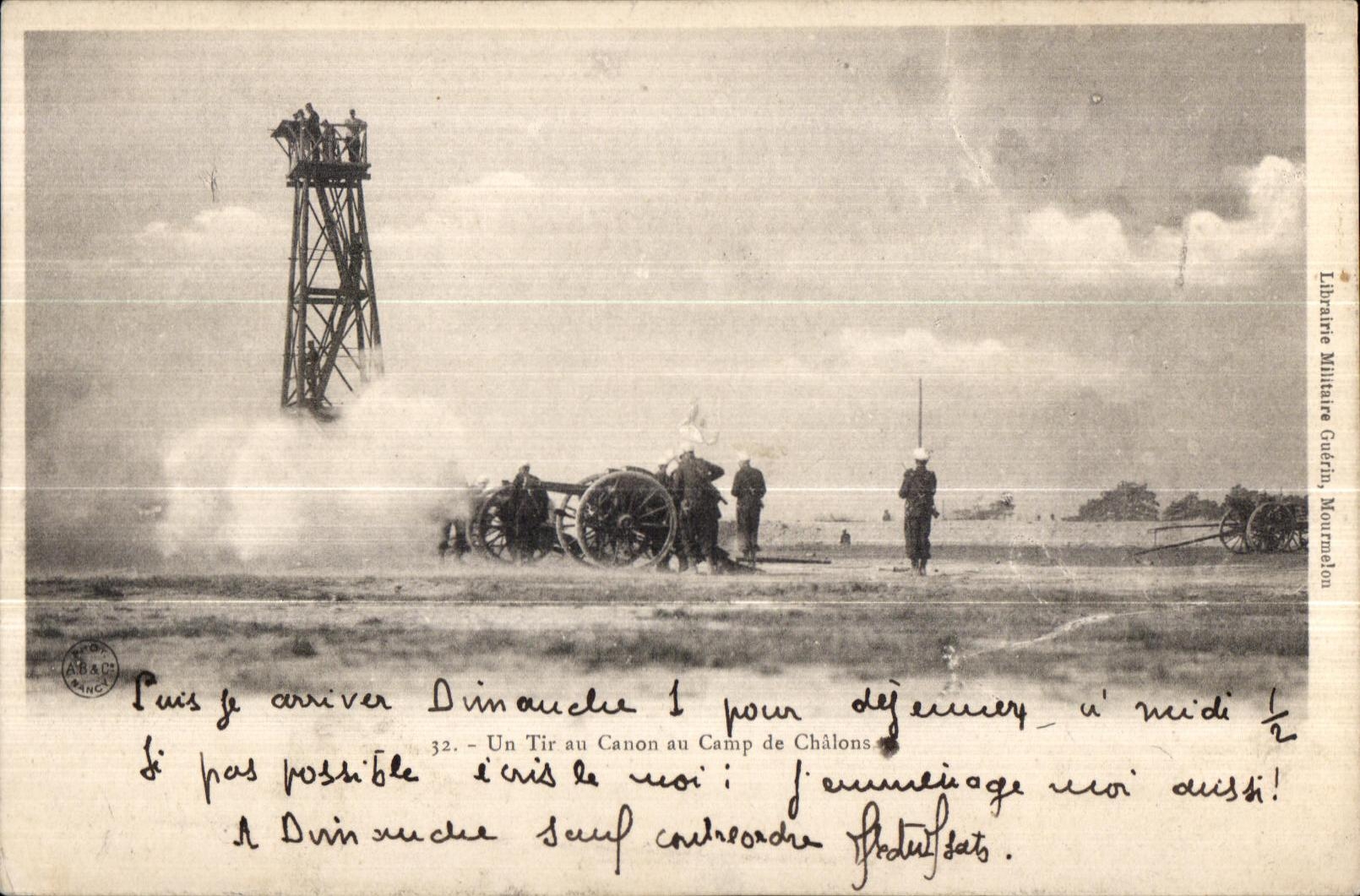 Un Tir au Canon au Camp de Châlons — Librairie Militaire Gudin, Mourmelon — n°32