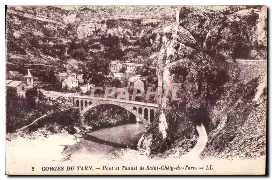 Gorges du Tarn — Pont et Tunnel de Saint-Chély-du-Tarn — LL