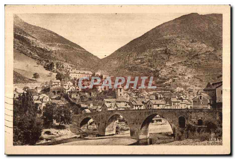 CPA Georges du Tarn Ste Enimie Vue Generale