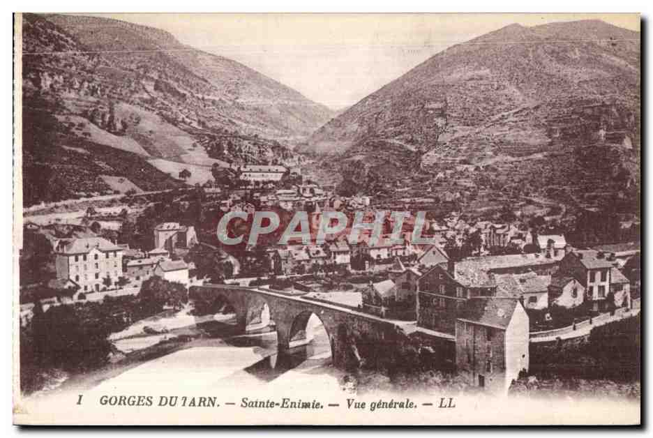 CPA Gorges Du Tarn Ste Enimie Vue generale