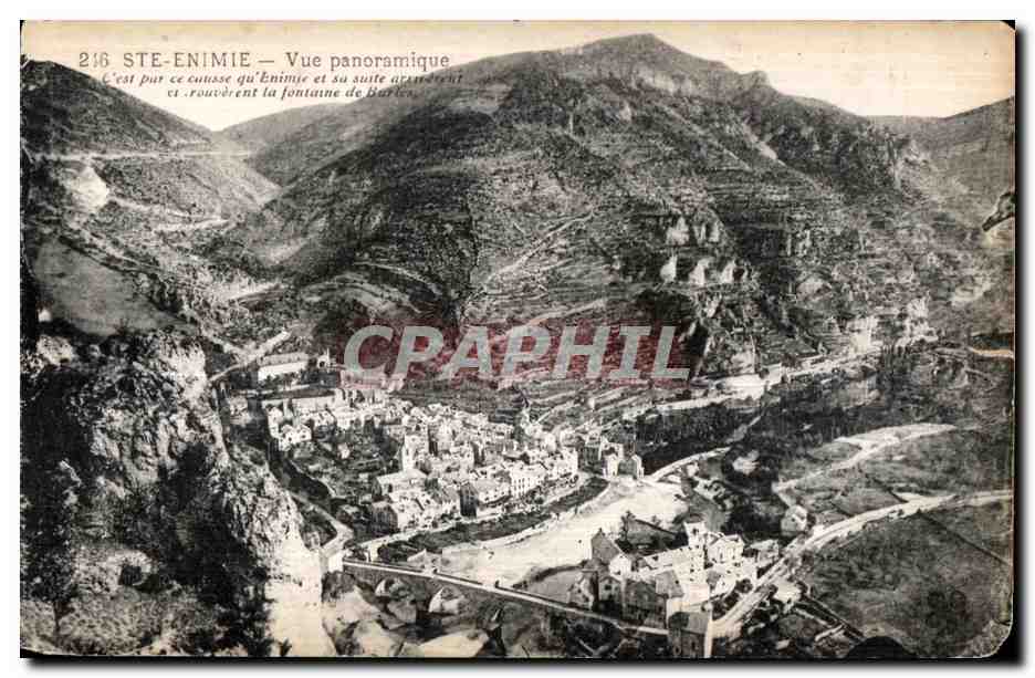 Ste-Enimie — Panoramablick — Verlag unbekannt, Seriennummer 246