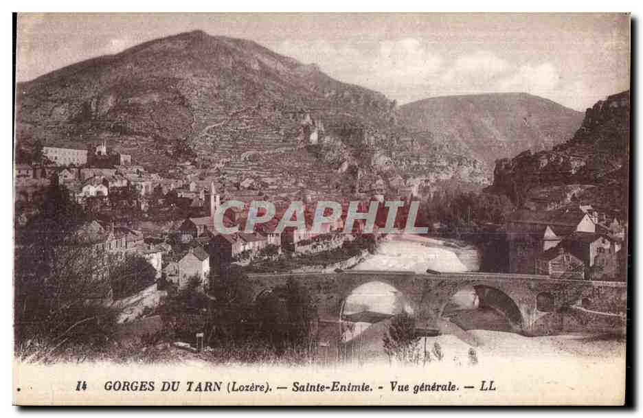 CPA Gorges Du Tarn (Lozere) Sainte Enimie Vue generale