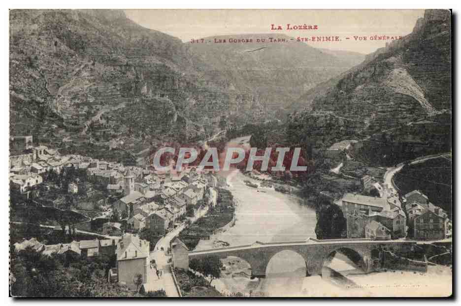 CPA Les Gorges Du Tarn Sainte Enimie Vue generale