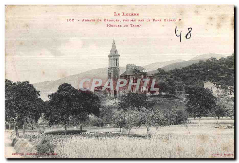 CPA Gorges Du Tarn La Lozere Abbaye de Beoudes Fondee par Le Pape Urbain V