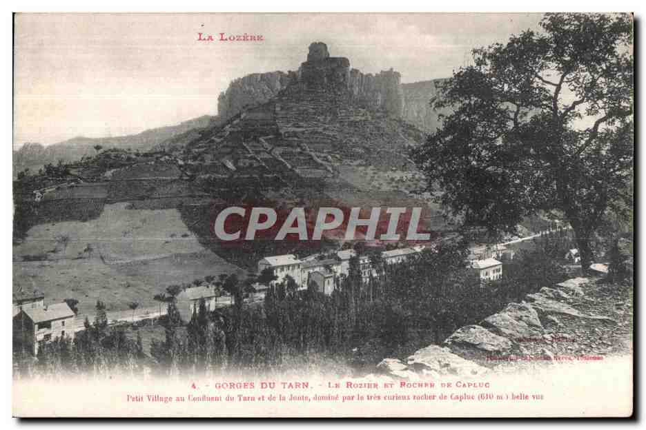CPA Gorges du Tarn La Lozere Le Rozier et rocher de Capluc