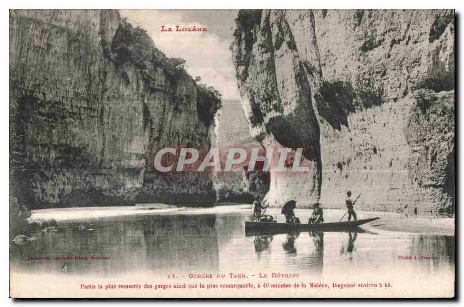 CPA Gorges du Tarn La Lozere Le Detroit Partie la Plus resserree des gorges aiusl que la plus remarquable