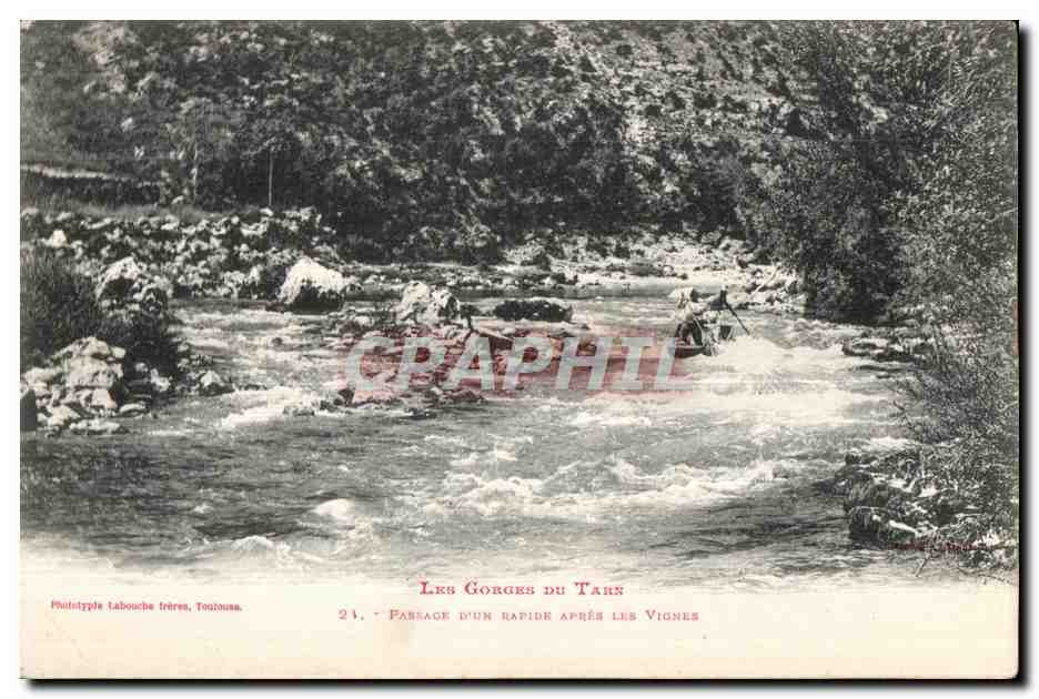 Die Tarnschlucht — Schnellfluss nach den Reben — Phototypie Labouche frères, Toulouse, n°24