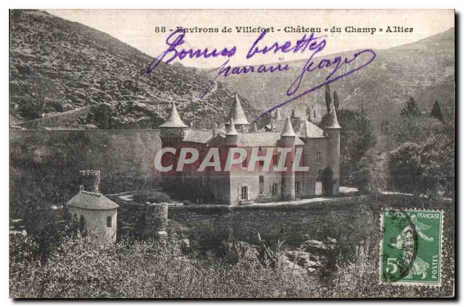 CPA Environs de Villefort Chateau du Champ Altier