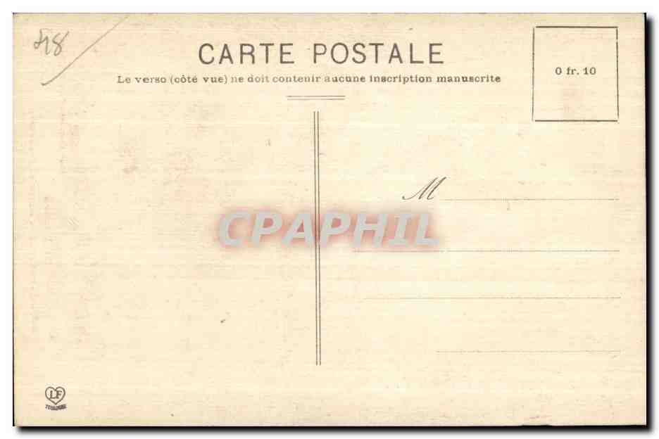 CPA La Lozere Marvejols Cascade du Regourdel — Rückseite