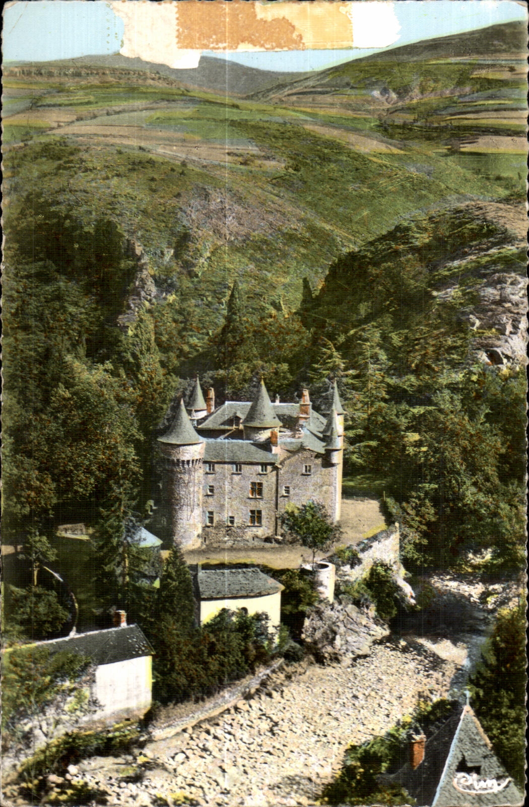 CPSM Environs de Villefoert (Lozere) Vieux Chateau du Champ (XIV e s)