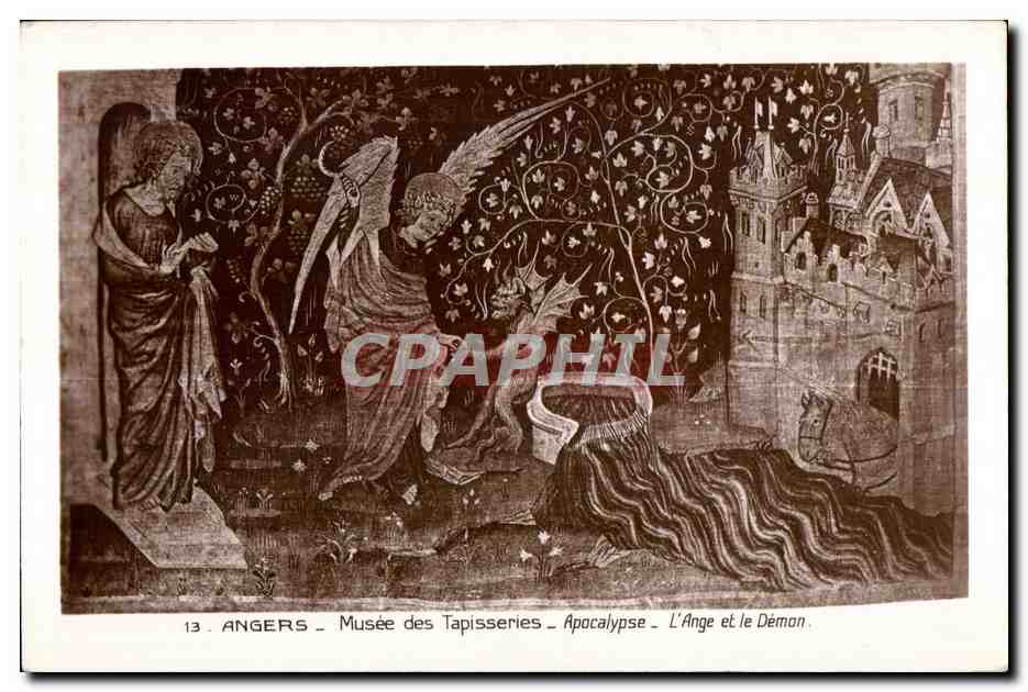 CPA Angers Musee des Tapisseries Apocalypse L ange et le Demon