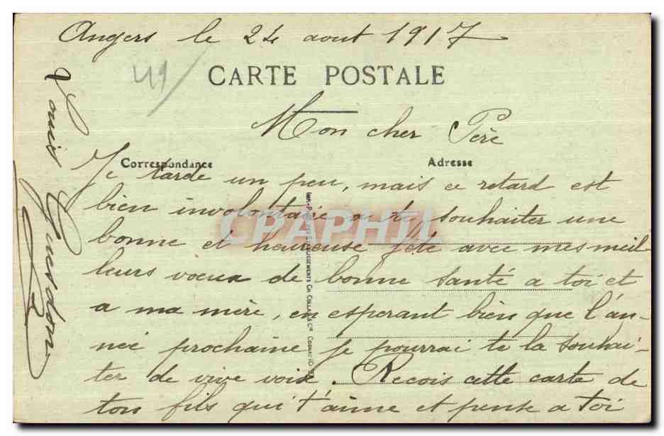 CPA Angers Place du Ralliement vue generale — Rückseite