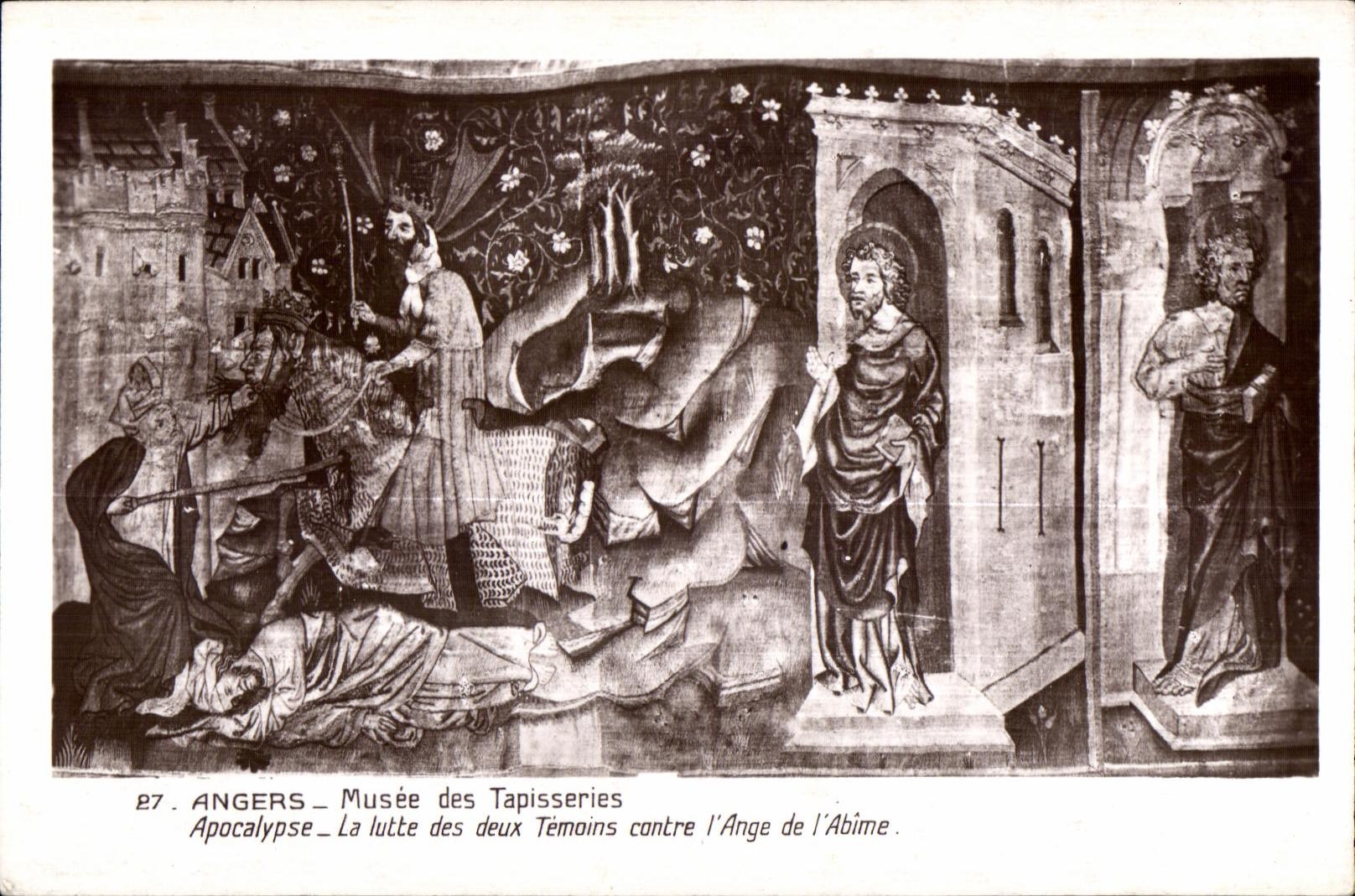 CPA Angers Musee des Tapisseries Apocalypse La des Temoins Contre l Ange de l Abime