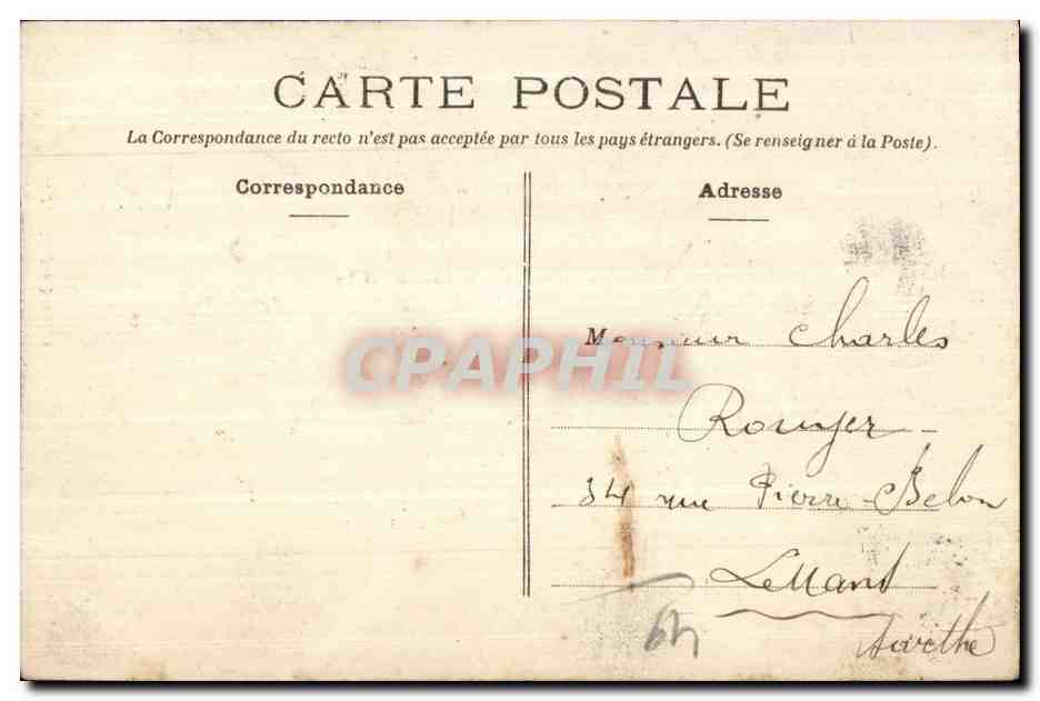 CPA Angers Jardin Des Plantes — Rückseite