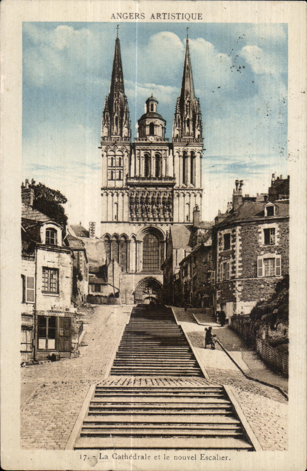 CPA Angers Artistique La cathedrale et le nouvel escalier 