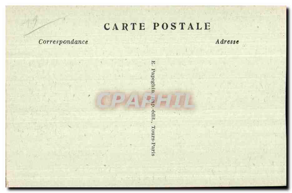 CPA Angers (M et L) L Hotel des Postes General Post Office — Rückseite
