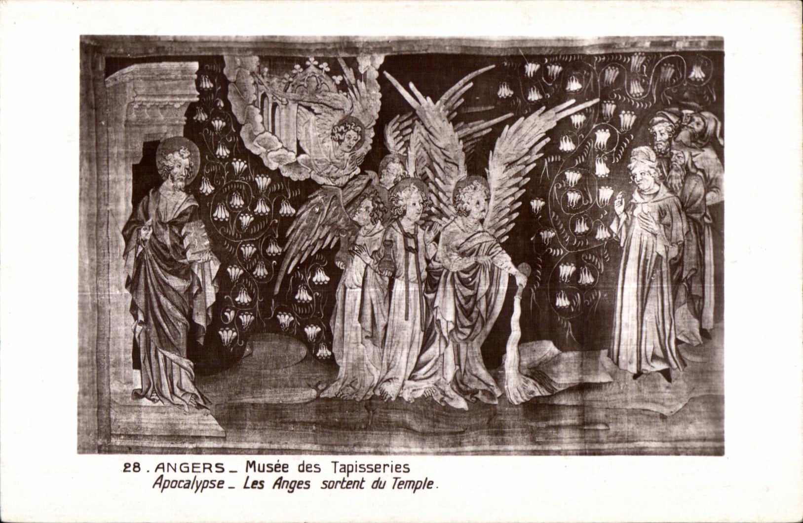 CPA Angers Musee des Tapisseries Apocalypse Le Anges sortent du Temple