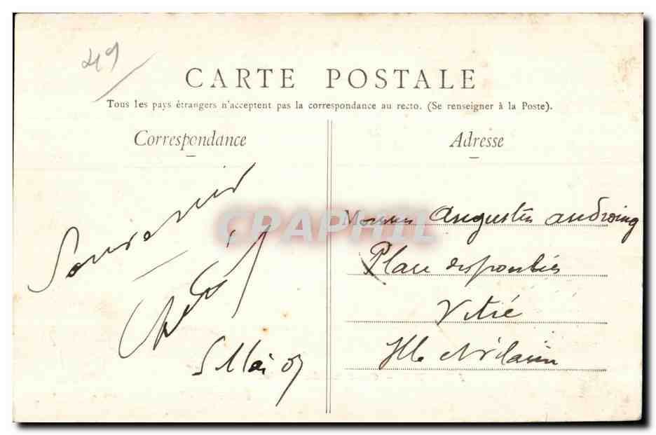 CPA Angers Caserne du Genie Militaria — Rückseite
