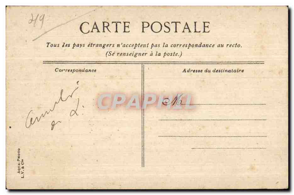 CPA Angers La statue et la rue de Beaurepaire — Rückseite