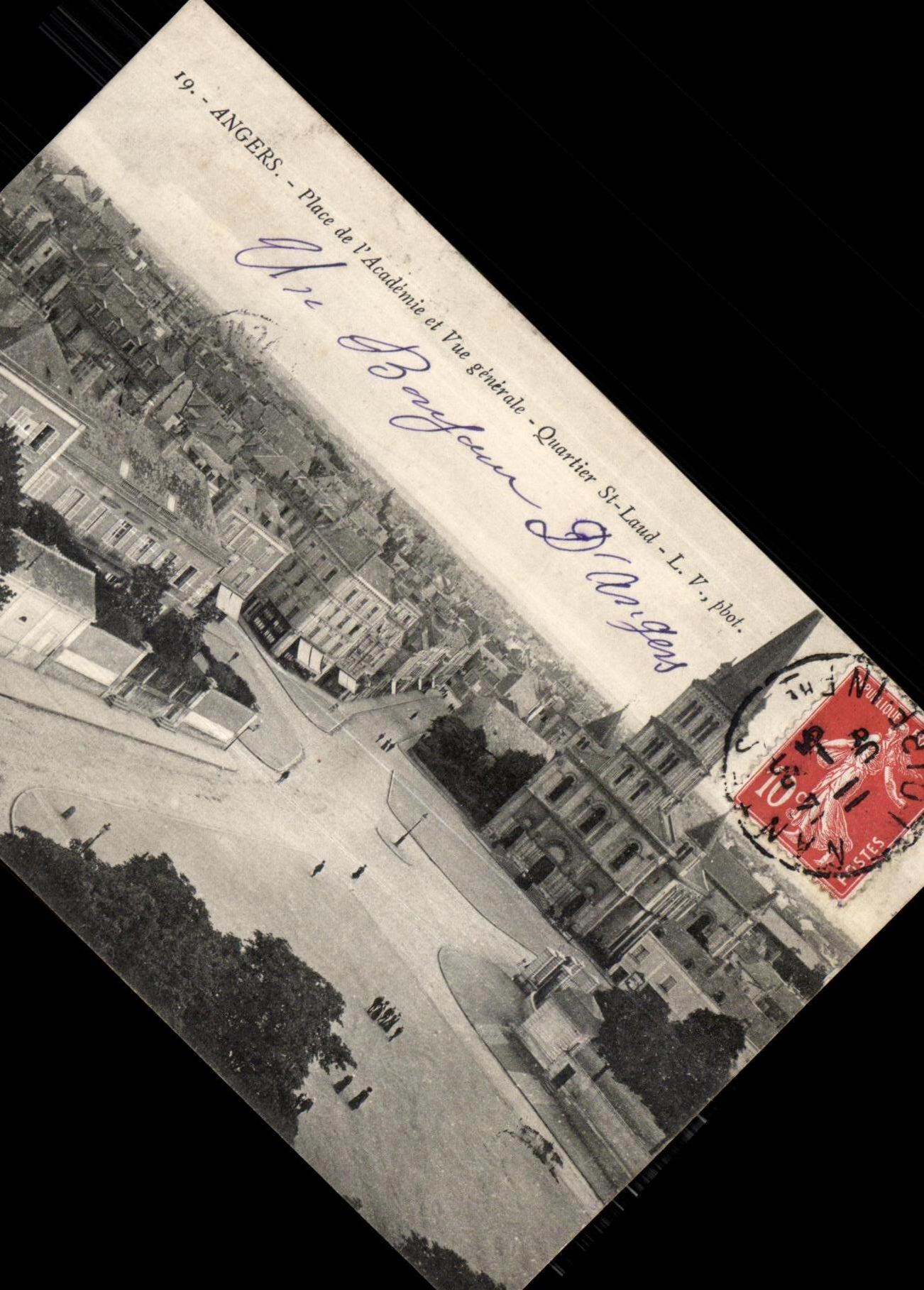CPA Angers Place de l Acadimie et Vue generate Quartier St Laud LV phot