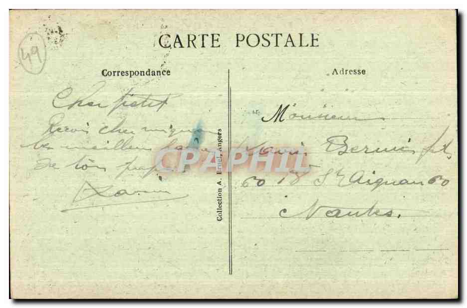 CPA Angers Place du Ralliement et — Back