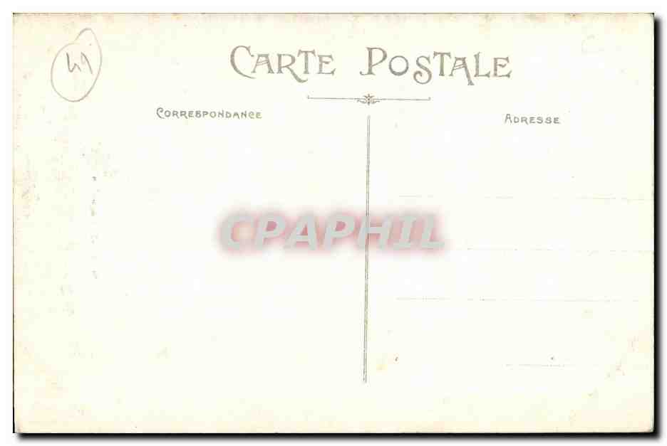 CPA Coiffe Angevine Folklore Costume — Verso