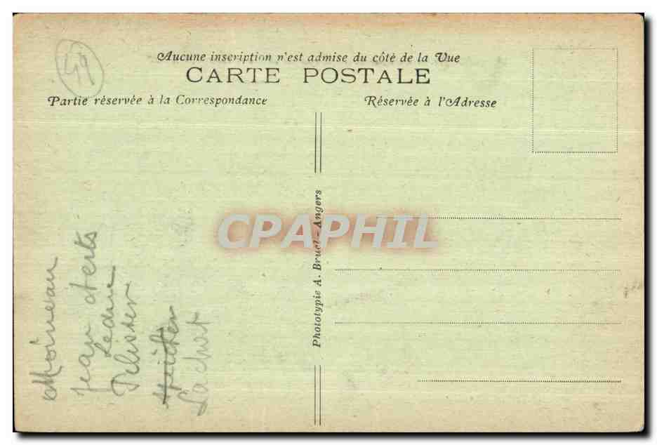 CPA Angers La Place Ralliement et le Grand Theatre AB — Rückseite