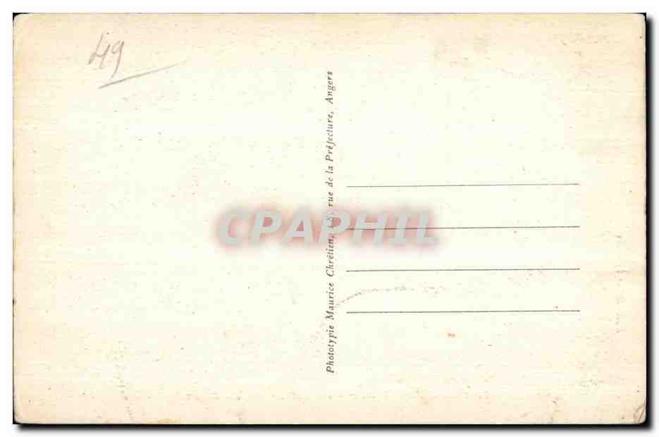 CPA Le Lion d Angers (M et L) Chateau de l Iste Briand — Rückseite