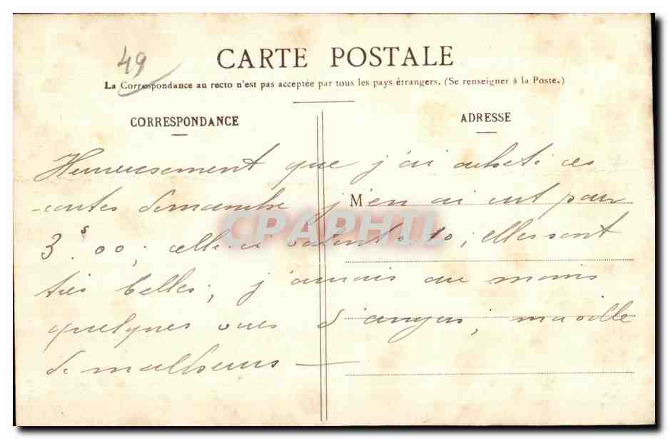 CPA Angers Maison Adam Antique Logis du XVII siecle — Rückseite