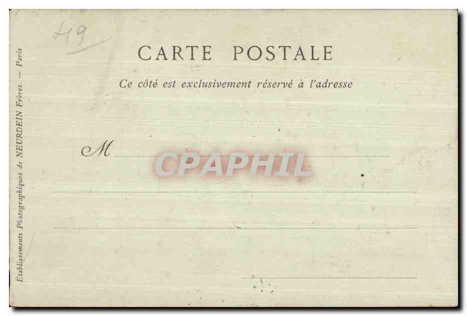 CPA Angers L hotel d anjou — Rückseite