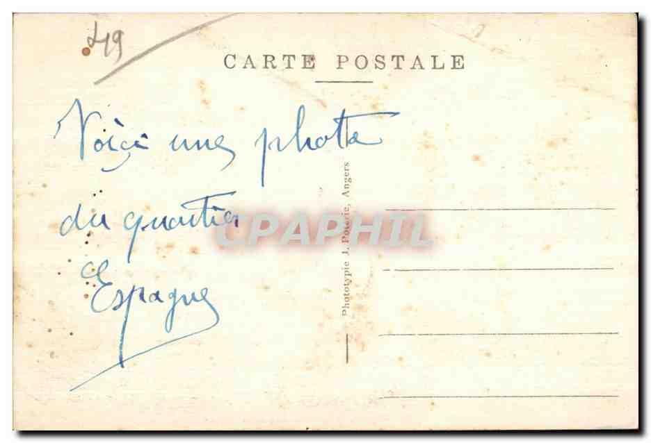 CPA Angers quartier d espagne — Rückseite