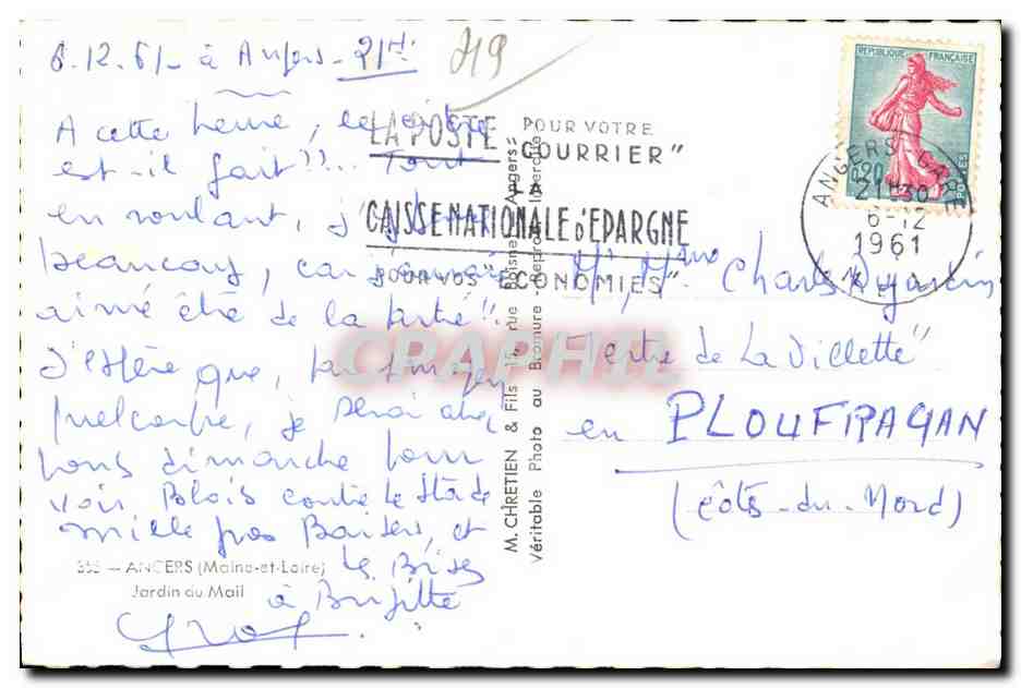 Jardin au Mail — Ancers (Maine-et-Loire) — Lionel — Verso