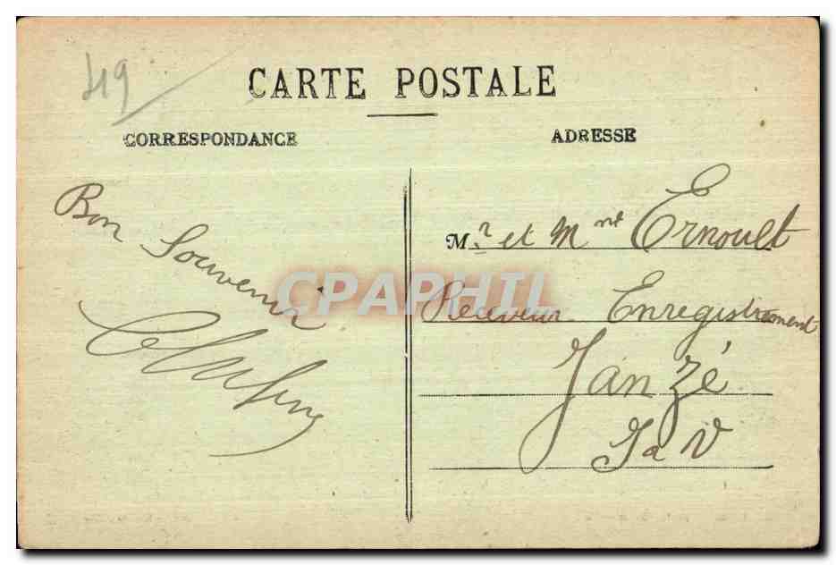 CPA Le lion d angers (M -er L) hotel de ville — Rückseite
