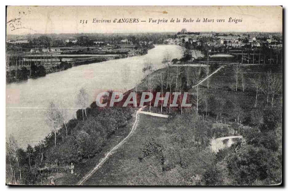 CPA Environs d angers vue prise de la rocbe de murs vers erigne