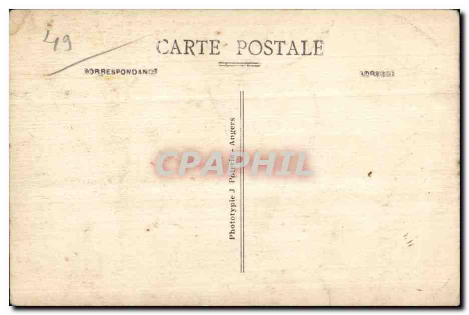 CPA Les nouveaux magasins des nouvelles galeries angers la place du rakkiement rue d alsace — Verso