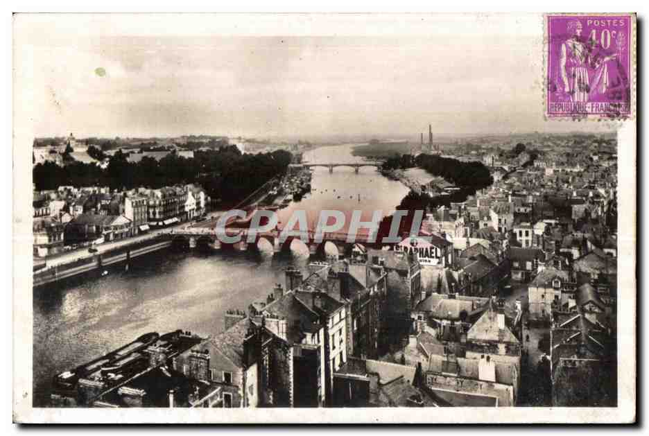 CPA Angers vue generale du maine