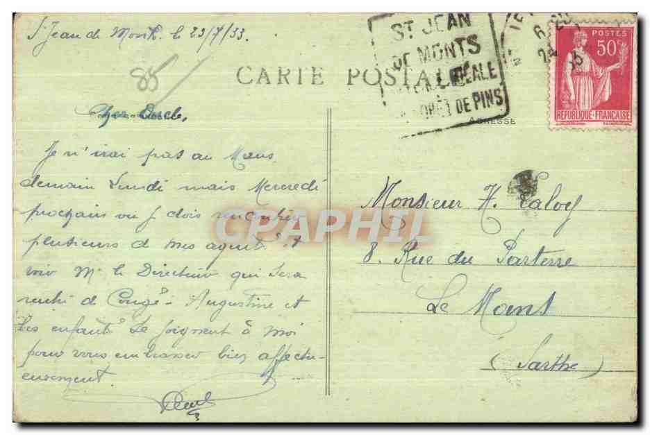 Saint-Jean-de-Monts — Sous-bois avec la Chapelle Martel — Collection Callo — Reverso