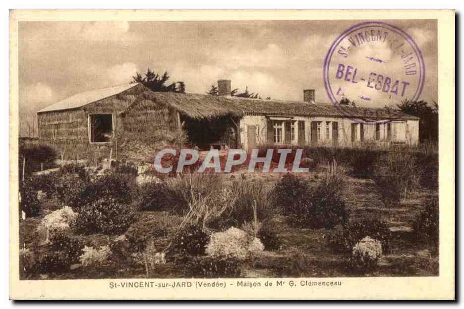 CPA St Vincent Sur Jard (Vendee) Maison de Mr G Clemenceau