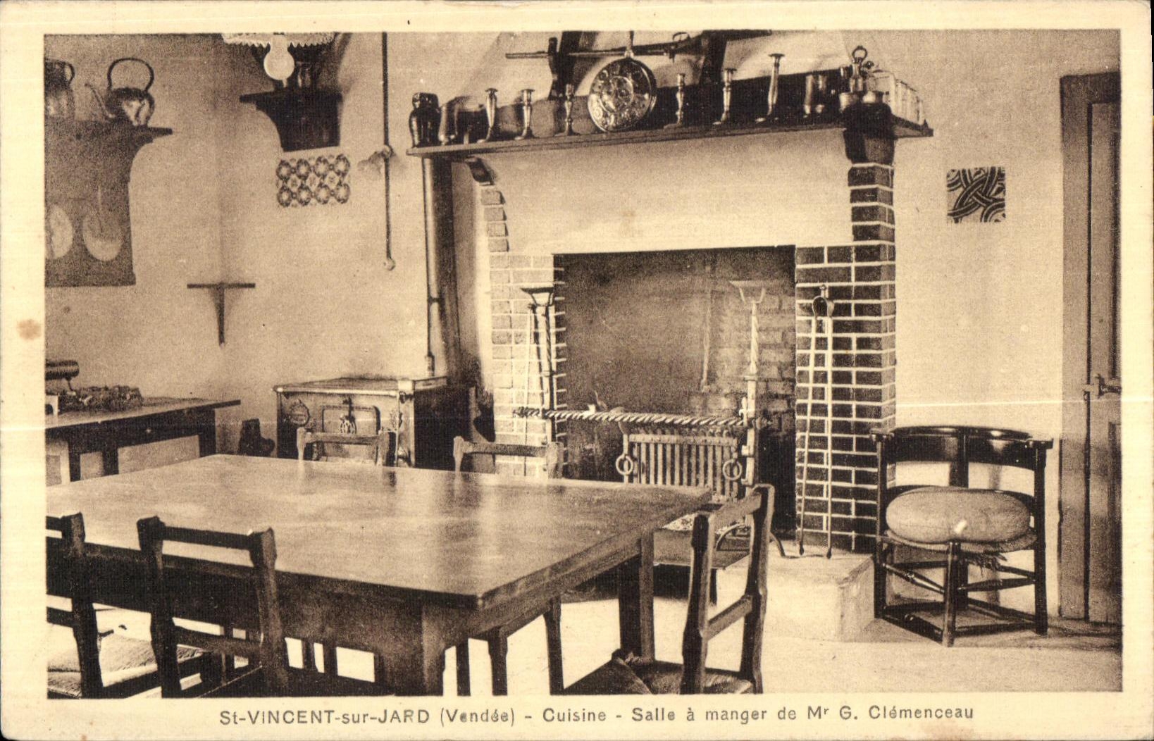 CPA St Vincent sur Jard (Vendee) Cuisine Salle a Manger de M G Clemenceau